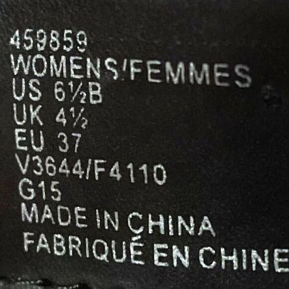 Land's End Womens 6.5 37 Black Buckle Leather Ankle Boots Size Zip High Top Heel - Picture 5 of 5